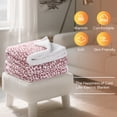thumbnail image 3 of SUNNY HEAT Heated Electric Blanket Full Size 72' 'x 84'' 6 Heating Levels & 1-10 Hours Auto Off, Leopard Pink & White, 3 of 6