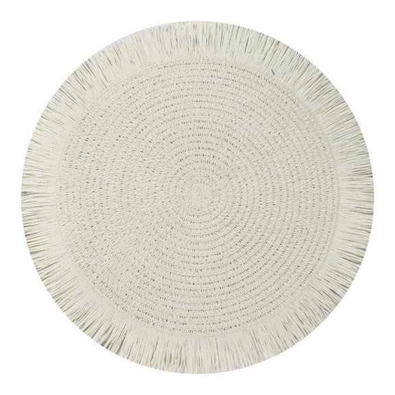 MOPOOR Autumn Round Paper Placemats Style Placemats Table Mats Woven Placemats Suitable for Thanksgiving Kitchen Dinner Table Setting