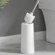 thumbnail image 2 of Brosse de toilette et support, tête de brosse durable, poils fins denses, nettoyage en profondeur, base stable anti-goutte, long manche antidérapant, blanc Kuyhfg Bienvenido a Kuyhfg, 2 of 4