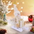 thumbnail image 3 of Christmas Sleigh Figurines Set, Santa Claus, Snowman & Reindeer Decorative Ornaments, Holiday Tabletop Centerpiece for Home, Party & Festive Décor, 3 of 5