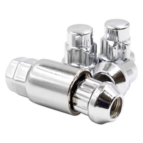 Revolution 741140B 0.43 in. Chrome Cone Seat Acorn Bulge Wheel Locks for 1973-1975 Buick Apollo