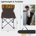 thumbnail image 5 of MOONORAH Camping Chair, Folding Portable Camping Chairs, Lightweight Compact Folding Chair Mesh for Outdoor Camp Travel Beach Picnic Festival Hikin with Side Pocket, Storage Bag, Brown, 5 of 8