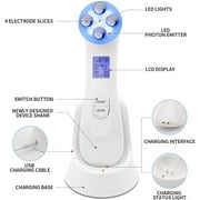 Radio Frequency Skin Tightening Machine, 6-in-1 Rechargeable Anti-Aging Skin Care Microcurrent Facial Device, Red Light, Wrinkle Remove, Rejuvenation, Skin-Firming