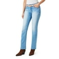 thumbnail image 3 of Juniors' WallFlower Luscious Curvy Insta Stretch Mid-Rise Slim Belted Bootcut Color: White Size: 3, 3 of 4