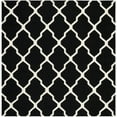 thumbnail image 6 of SAFAVIEH Dhurrie Tabitha Geometric Moroccan Wool Area Rug, Black/Ivory, 3' x 5', 6 of 9
