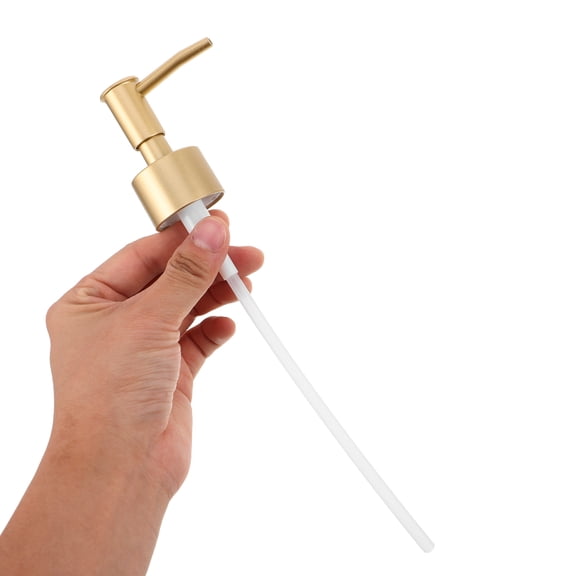 LOLIPPYY 5Pcs Reusable Plastic Lotion Pump Replacement for Soap Dispensers with Leakproof Seal Golden