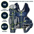 thumbnail image 5 of Rawlings Renegade 2.0 Baseball Youth Catcher's Box Set | Royal/Silver | Youth, 5 of 9