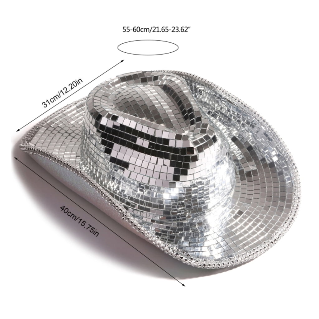 lanema Disco Balls Cowboy Hat Necklace Earrings DIY KIts Teen Girl Women Nightclub Suit