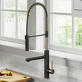 thumbnail image 2 of Kraus Artec Pro Commercial Style Pull-Down Single Handle Kitchen Faucet with Pot Filler in Spot Free Antique Champagne Bronze / Matte Black, 2 of 17