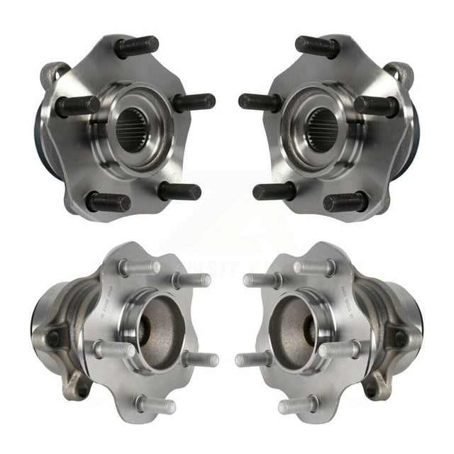 Kugel Front Rear Wheel Bearing & Hub Assembly Kit for Car 2013-2017 Nissan LEAF - Left Right Side (Driver Passenger) K70-101463