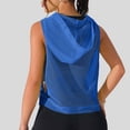 thumbnail image 6 of Uootdi Active Tops for Women Mesh Hoodie Sleeveless Vests Soft Comfy Relaxed Fit Workout Gym Fashion Blouses Gift, 6 of 8