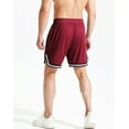 thumbnail image 6 of NELEUS Mens 6" Athletic Shorts Quick Dry Mesh Running Workout Shorts with Pockets,Black+Gray+Red,US Size L, 6 of 7