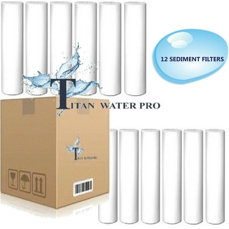 12 PCS REVERSE OSMOSIS WATER SEDIMENT Filters 1 MICRON - fits standard 10" hsng