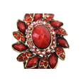 thumbnail image 3 of Large Red Handset Crystal Bangle Antique Copper Color Style Anti-Tarnish Bracelet Jewelry-500, 3 of 8