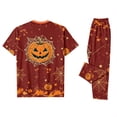 thumbnail image 6 of OIOLOYJM Matching Family Halloween Pajamas Set Cute Ghost Pumpkin Spider Graphic Soft Comfortable Two-Piece Sleepwear Novelty Holiday Party Fashion Short Sleeve Loungewear Pajamas L, 6 of 9