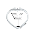 thumbnail image 1 of Outline Of Long Island Ice Tea Heart Mirror Travel Magnification Portable Handheld Pocket Makeup, 1 of 3