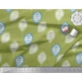thumbnail image 3 of Soimoi Green Moss Georgette Fabric Artistic Leaves Print Fabric by the Yard 42 Inch Wide, 3 of 3