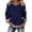 Blue, variant on Womens Sweatshirts Women's Anniversary Print Sweatshirt Without Hood Crew Neck Long Sleeve Casual Pullover Soft Black L