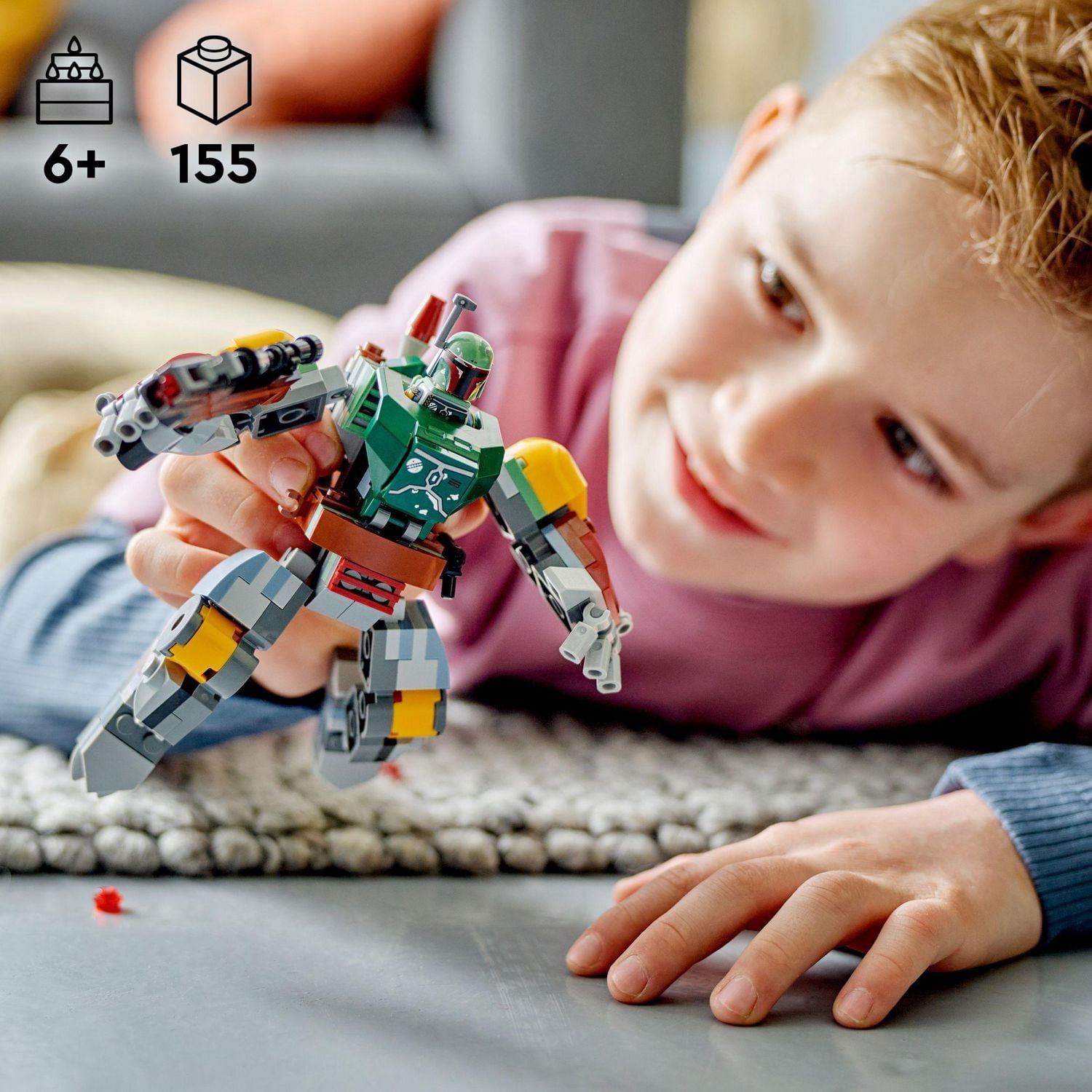 LEGO Star Wars Boba Fett Mech 75369 Buildable Star Wars Action Figure, this Posable Mech Inspired by the Iconic Star Wars Bounty Hunter Features a Buildable Shield, Stud Blaster and Jetpack