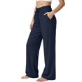 thumbnail image 2 of Wide Leg Sweatpants for Women Pockets Open Leg Workout Pants Casual Lounge Pants, 2 of 8