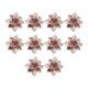 thumbnail image 5 of 10x Flores Artificiales de Poinsettia de Navidad Colco Oro 9cm Decoraciones para árboles de Navidad, 5 of 8