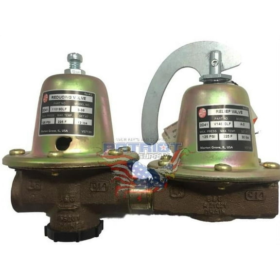 Bell & Gossett 110199 Lead Free 1/2"  Model 8 Dual Unit Pressure Reducing and Pressure Relief Valve