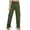 Army Green, variant on IROINNID Pants For Women Elastic Waist Pants Hippie Punk Trousers Streetwear Loose Overalls Long Pants Solid Color Jean