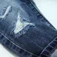 thumbnail image 6 of KIDSCOOL SPACE Infant Jeans,Baby Toddler Elastic Waist with D-ring 4 Ripped Holes Denim Pants,Mid Blue,12-18 Months, 6 of 6