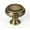 Antique English Matte, variant on Alno A626-38 Charlies 1-1/2" Ringed Round Mushroom Solid Forged Brass Cabinet Knob -