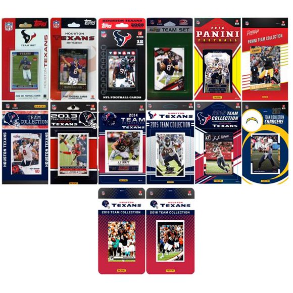 C&I Collectables TEXANS1418TS NFL Houston Texans 14 Different Licensed Trading Card Team Sets