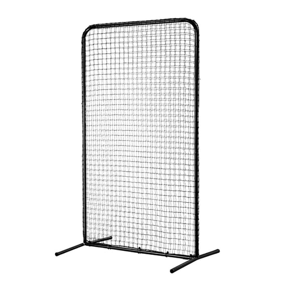 Baseball Softball Screen, 7x4ft Batting Cage Net with Body Protector, Portable Pitching Protection Net with Carry Bag & Stakes