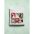 thumbnail image 3 of Festive Christmas Cows Icons Tee T-shirt Women's, 3 of 4