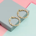 thumbnail image 3 of LeCalla 925 Sterling Silver Twisted Intertwining Hoop Earrings, 3 of 7