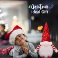 thumbnail image 4 of gnomos navideños de peluche con luz, gnomos de Papá Noel suecos hechos a mano de 12 pulgadas, sombrero de lentejuelas de peluche, decoración navideña para la noche, decoraciones navideñas de elfo, reg, 4 of 5