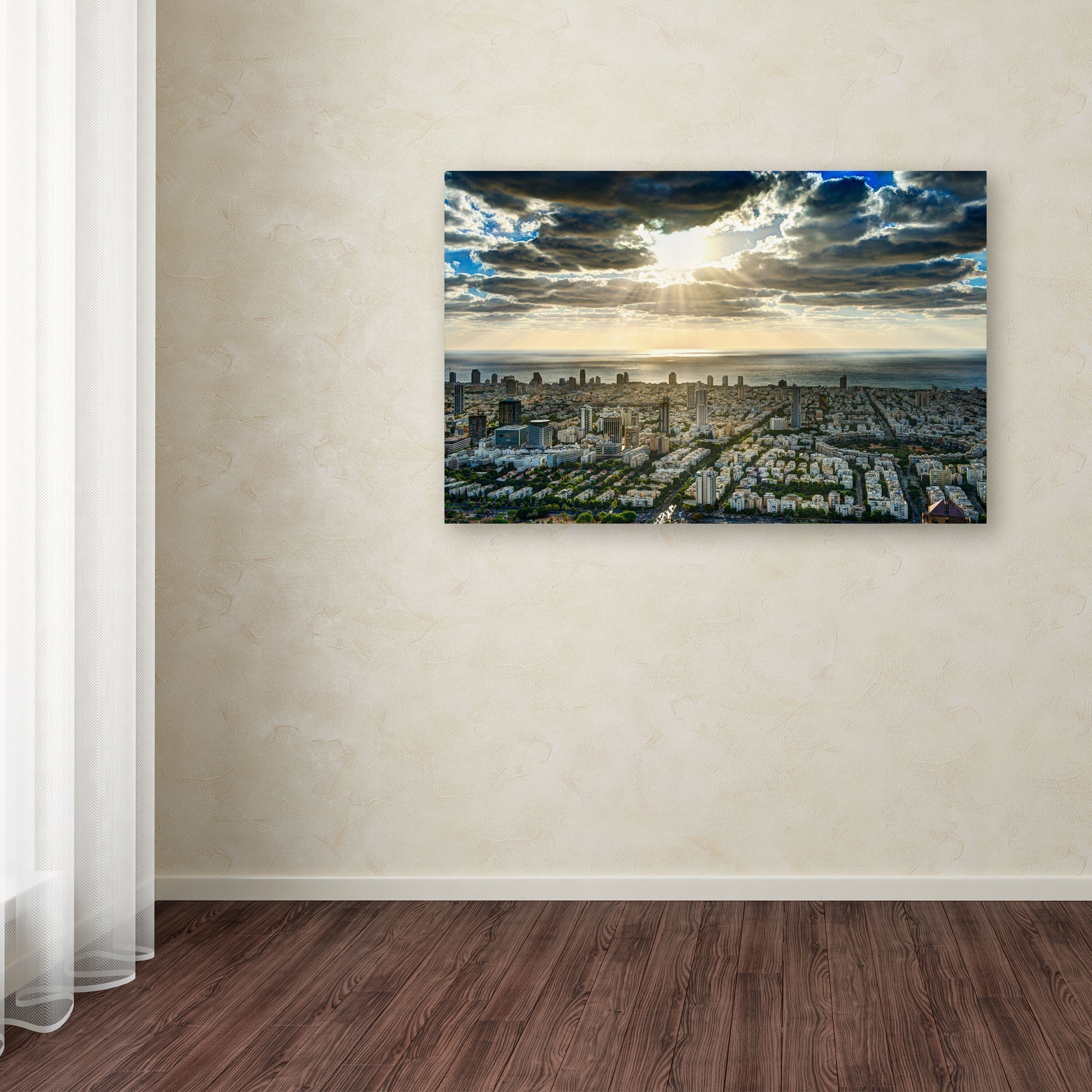 Trademark Fine Art "Tel Aviv - Israel-IV" Canvas Art by David Ayash