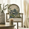 thumbnail image 2 of Chinoiserie Blue Trees House Bridge Throw Pillow Cover, 18 x 18 Inch Cushion Case Outdoor Decoration for Sofa Couch Farmhouse, 2 of 6