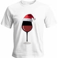 thumbnail image 1 of Mens T Shirts Wine Goblet Christmas Hat Short Sleeve Casual Men's Tee Tops Graphic T-Shirts for Teen Boys/Men, 1 of 8