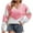 Pink-Sweater, variant on Qetyuw Color Block Knitted Sweater for Women Crochet Knit Long Sleeve V Neck Pullover Swaters Casual Chunky Jumper