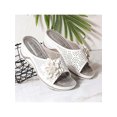 thumbnail image 3 of SIMANLAN Summer Shoes for Women Wedge Sandals Wide Width Platform Slippers Flower Casual Beach Graden Shoes, 3 of 3