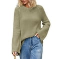 thumbnail image 2 of Amidoa Plus Size Sweater Tops for Women Crochet Long Sleeve Bronze Fall Solid Long Sweaters Women's Cardigans L, 2 of 6