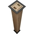thumbnail image 5 of Ekena Millwork 18"W x 8'H River Wood Endurathane Faux Wood Non-Tapered Square Column Wrap with Faux Iron Capital & Base, 5 of 20