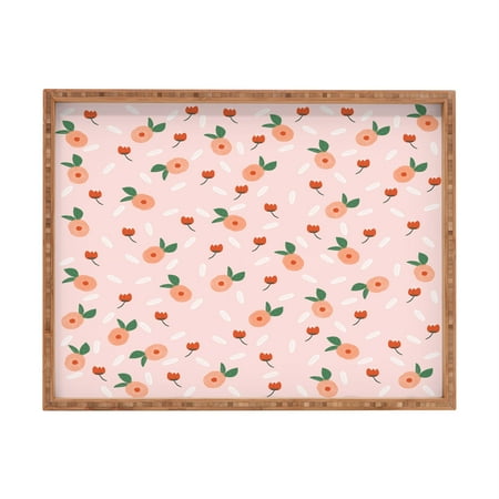

Society6 Hello Twiggs Peaches And Poppies Large Rectangle Bamboo Tray 18 x 14