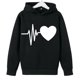 thumbnail image 4 of Sudadera con capucha y estampado de corazón de San Valentín, sudadera de manga larga para niños y niñas, chaqueta para niñas de talla mediana y grande., 4 of 7