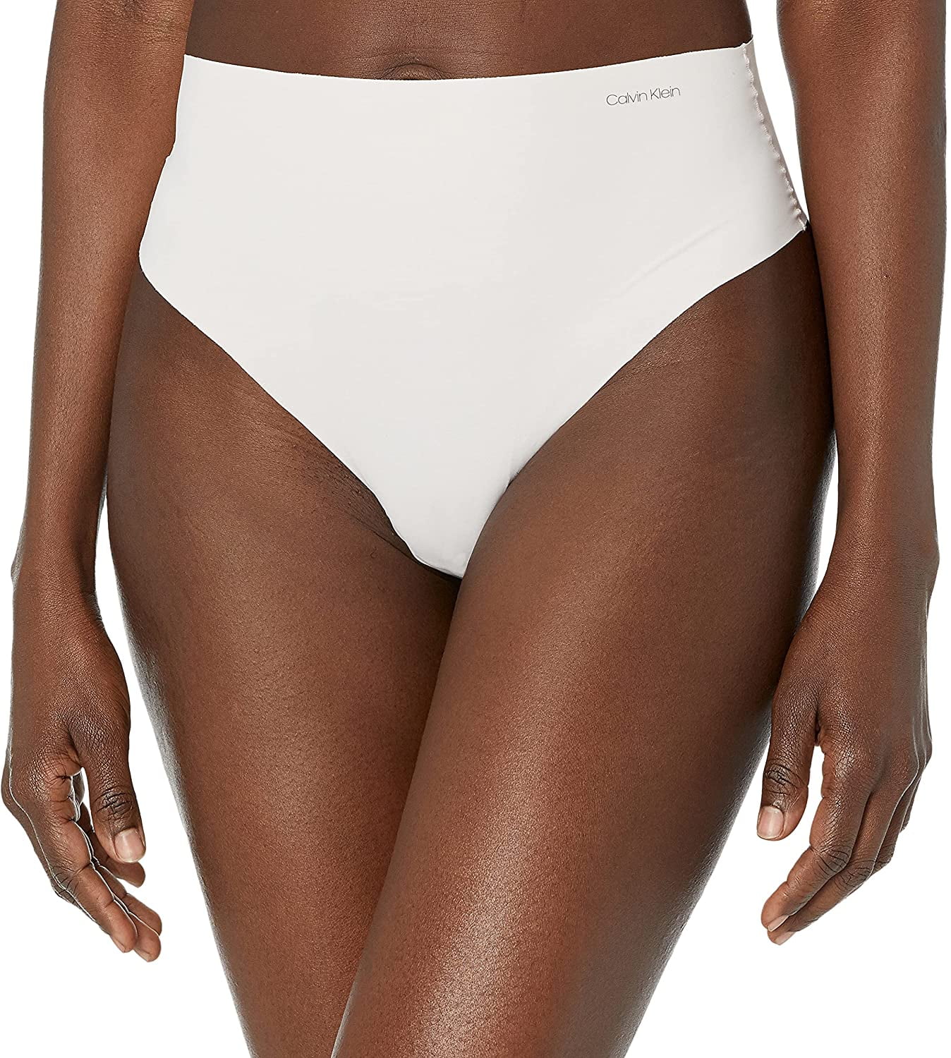 Calvin Klein Womens Invisibles High-Waist Thong Panty X-Small Nymphs Thigh  