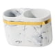 thumbnail image 2 of Portacepillos de dientes Almacenamiento de baño 2 compartimentos Organizador de accesorios Resina para Blanco, 2 of 9