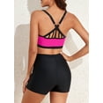 thumbnail image 6 of Aleumdr Swimsuit Tankini Bathing Suits for Women 3 Pieces Tummy Control Swimsuits Sets Rose XL, 6 of 6