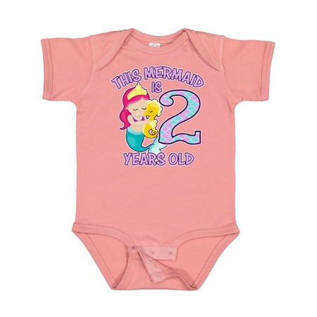 

Inktastic This Mermaid is 2 Years Old Gift Baby Girl Bodysuit