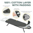 thumbnail image 2 of Small Ironing Board Tabletop, RAINHOL Compact Portable Iron Board Foldable with Cover and Pad, Countertop Mini Ironing Table for Travel and Space Saving, 31"x12", Black, 2 of 6