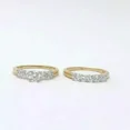 thumbnail image 3 of 2Ct Round Lab-Created Diamond Bridal Engagement Ring Set 14K Yellow Gold Plated, 3 of 4