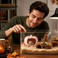 thumbnail image 3 of Fall Pumpkin Decor Glazed Ceramic Hamster Hideout, Cool Heavy-Duty Small Pet Shelter for Rabbit Mice Gerbil, Reptile & Amphibian Habitat Hideouts, 3 of 4